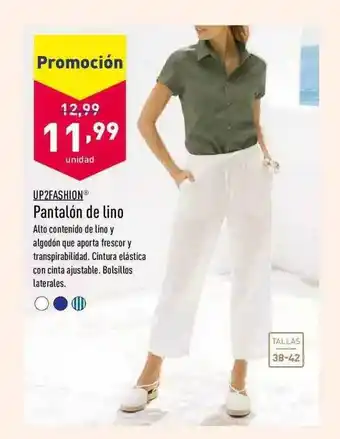 ALDI Up2Fashion Pantalón De Lino oferta