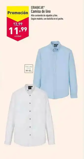 ALDI Straight Up Camisa De Lino oferta