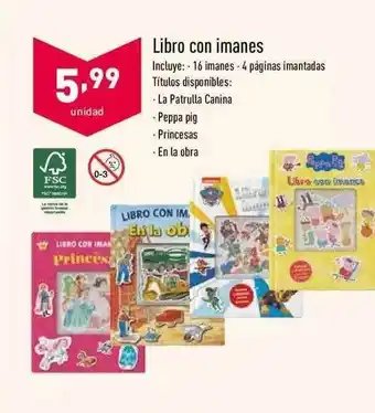 ALDI Libro Con Imanes : Peppa Pig, Princesas, En La Obra oferta