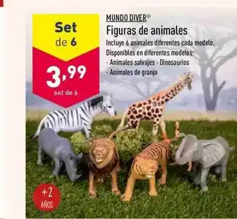 ALDI Mundo Diver Figuras De Animales set de 6 oferta