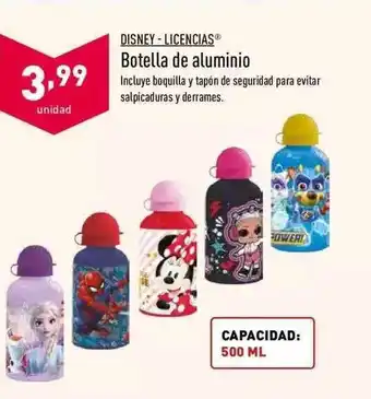 ALDI Disney - Licencias Botella De Aluminio oferta