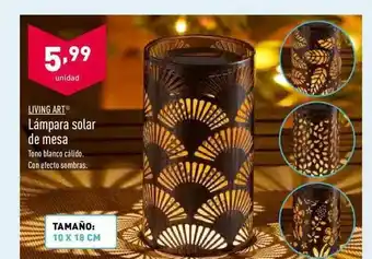 ALDI Living Art Lámpara Solar De Mesa oferta