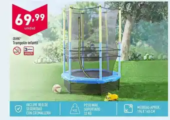 ALDI Crane Trampolín Infantil oferta
