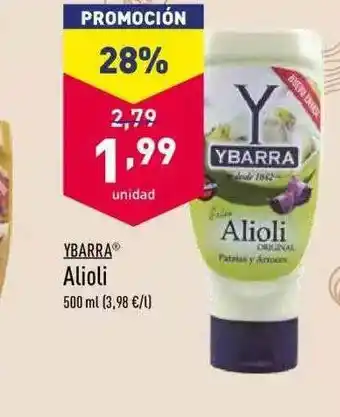 ALDI Ybarra Alioli 500ml oferta