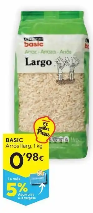 Caprabo Arroz largo basic oferta