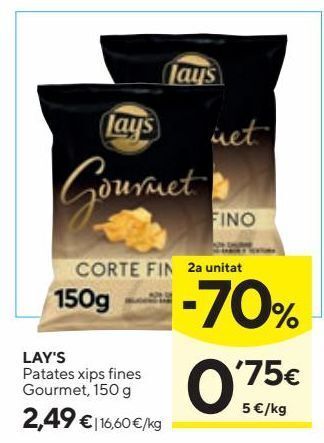 Caprabo Patatas fritas lay's oferta