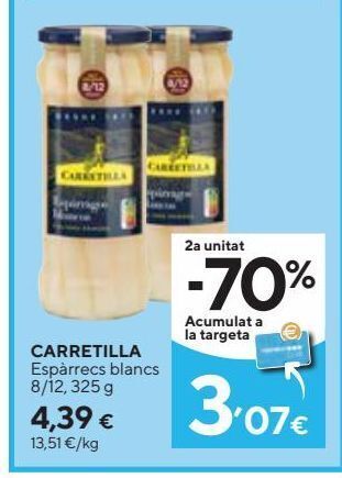 Caprabo Espárragos carretilla oferta