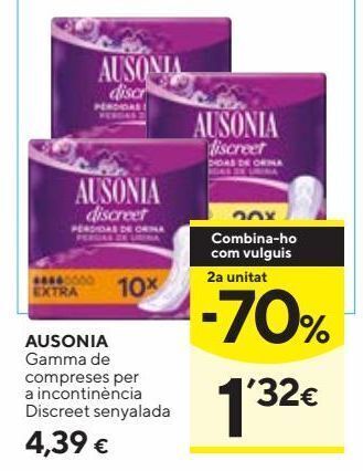 Caprabo Compresas ausonia oferta