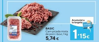 Caprabo Carne picada mixta basic oferta