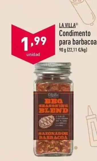 ALDI La Villa Condimento Para Barbacoa 90g oferta