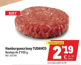 Makro Buey Tudanco Hamburguesa 220g oferta