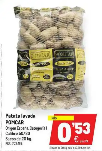 Makro Pomcar Patata Lavada 20kg oferta