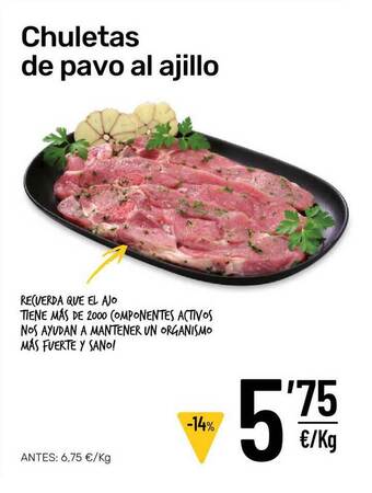 AhorraMas Chuletas De Pavo Al Ajillo oferta