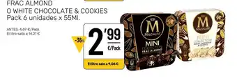AhorraMas Magnum Frac Almond O White Chocolate & Cookies Pack 6 Unidades 55ml oferta