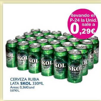 Cash Ecofamilia Skol Cerveza Rubia Lata 330ml oferta