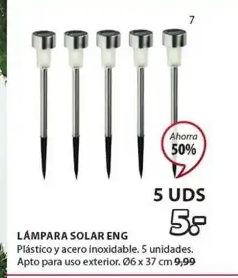 JYSK Eng Lámpara Solar 5un. Ø6x37cm oferta