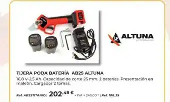 Coferdroza Tijera poda batería ab25 altuna oferta