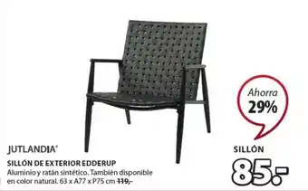 JYSK Jutlandia Sillón De Exterior Edderup 63 x A77 x P75cm oferta