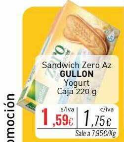 Cuevas Cash Sandwich zero az gullon yogurt oferta