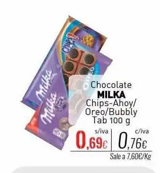 Cuevas Cash Chocolate milka oferta