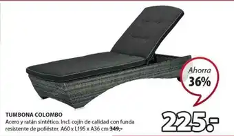 JYSK Tumbona Colombo A60 x L195 x A36cm oferta