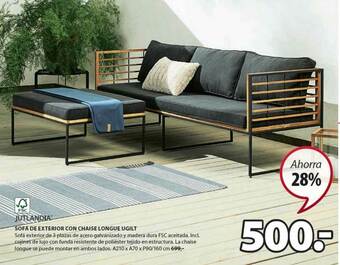 JYSK Jutlandia Sofa De Exterior Con Chaise Longue Ugilt oferta