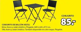 JYSK Vestli Conjunto De Balcón A60 x L60 x A72cm oferta