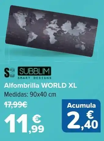 Carrefour Subblim alfombrilla world xl oferta
