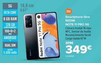 Carrefour Smartphone libre redmi note 11 pro 5g oferta