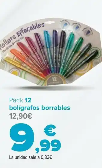 Carrefour Pack 12 bolígrafos borrables oferta