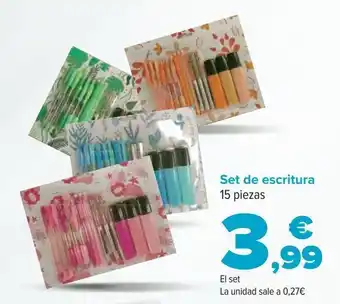 Carrefour Set de escritura oferta