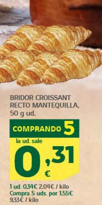 HiperDino Bridor croissant recto mantequilla oferta