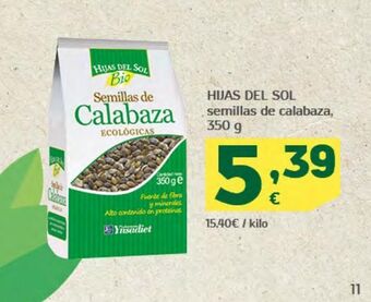 HiperDino Hijas del sol semillas de calabaza oferta
