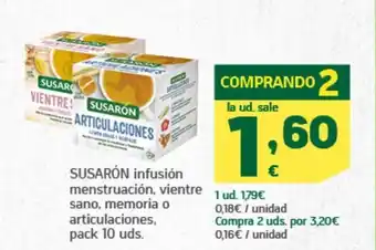 HiperDino Susarón infusión menstruación, vientre sano, memoria o articulaciones, pack oferta