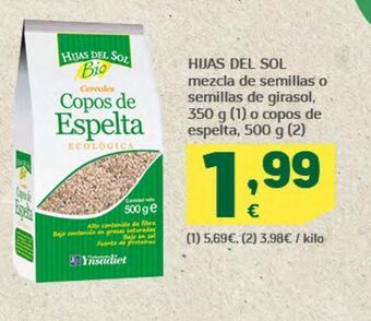 HiperDino Hijas del sol mezcla de semillas o semillas de girasol. o copos de espelta oferta
