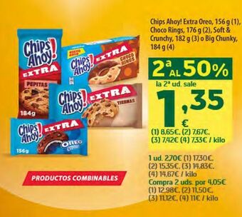 HiperDino Chips ahoy! extra oreo, choco rings, soft & crunchy, o big chunky oferta