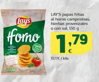 HiperDino Lay's papas fritas al horno campesinas, hierbas provenzales o con sal oferta