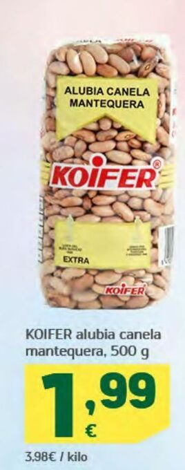 HiperDino Koifer alubia canela mantequera oferta
