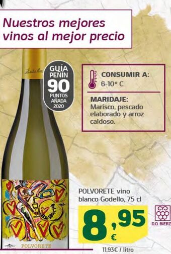 HiperDino Polvorete vino blanco godello oferta