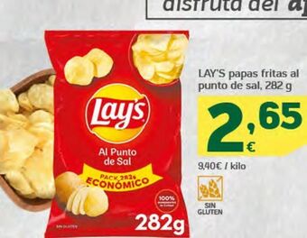 HiperDino Lay's papas fritas al punto de sal oferta