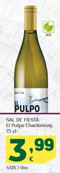 HiperDino Sal de fiesta el pulpo chardonnay oferta