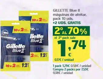 HiperDino Gillette blue ii máquinas de afeitar, pack oferta