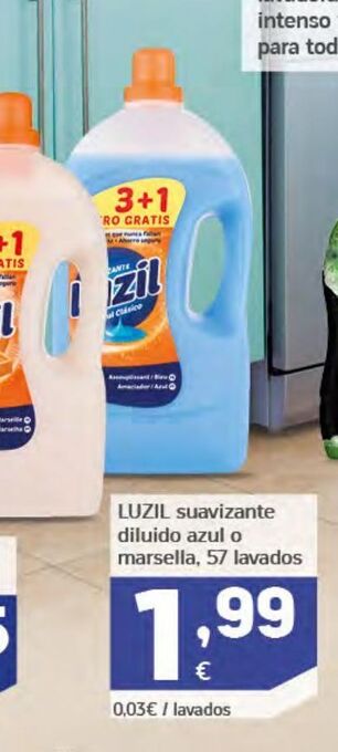 HiperDino Luzil suavizante diluido azul o marsella oferta