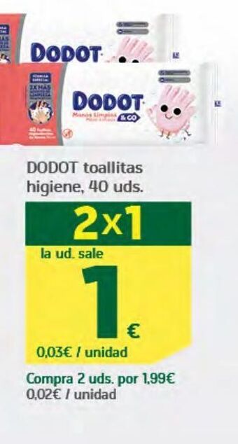 HiperDino Dodot toallitas higiene oferta