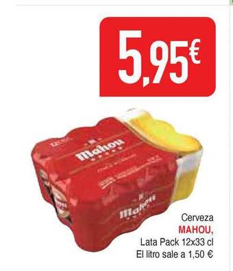 Masymas Mahou Cerveza Lata Pack 12x33 cl oferta