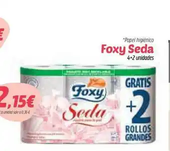 Masymas Papel Higiénico Foxy Seda 4+2 unidades oferta