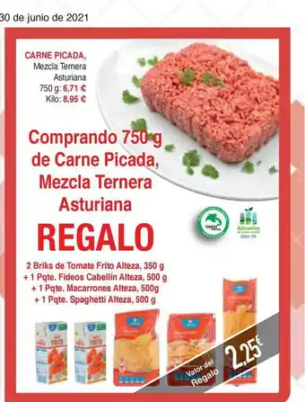 Masymas Carne Picada Mezcla Temera Asturiana 750g oferta