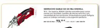 Coferdroza Serrucho sable ge-gs 18li einhell oferta