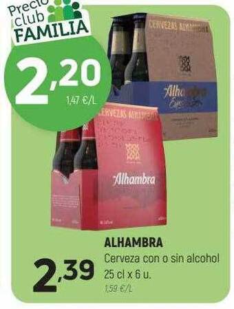 Coviran Alhambra cerveza con o sin alcohol oferta