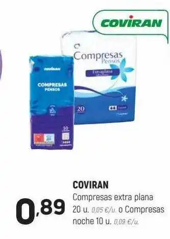 Coviran Coviran compresas extra plana o compresas noche oferta